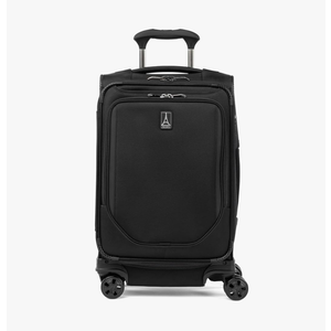 Travelpro Crew Classic Lightweight Softside Expandable Carry on Luggage, 8 Wheel Spinner Suitcase, Men and Women, Carry On 21-Inch, Black