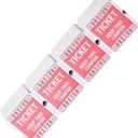 Pack Of 10 L LIKED 200 Raffle Tickets, 50/50 Double Roll Tickets for Event, Raffles, Carnival, Door Prizes and Class Reward (Red)
