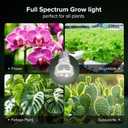Grow Light Bulbs, A15 7W Plant Light Bulb for Indoor Growing, High PPFD, Full Spectrum, 60W Equivalent, E26 Base, LED Grow Lights for Indoor Plants, Seed Starting 3pack