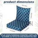 Hoteam 2 Set Outdoor Chair Patio Cushions 20 x 20 Inch Deep Seat Waterproof Chair Cushions for Patio Furniture Set Replacement Removable Seat and Back (Lantern)