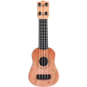 Kisangel 1pc Wooden Kids Ukulele Toy Toddler Guitar Classical Instrument Ukulele Musical Toy for Preschool Children ( Light Brown )