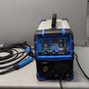 AZZUNO 200A MIG Welder,110V/220V Dual Voltage multiprocess welder,Gas Gasless MIG Welding Machine,4 in 1 Flux MIG/Solid Wire/Lift TIG/Stick ARC Welder (Grey)