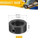 3 x PATIKIL Bore 12 mm Shaft Collar 20 mm OD 8 mm Thickness, 8 Pack Carbon Steel Landing Gear Stopper Wheel Collar with Set Screw & Wrench for Machine Tool Industry, Black