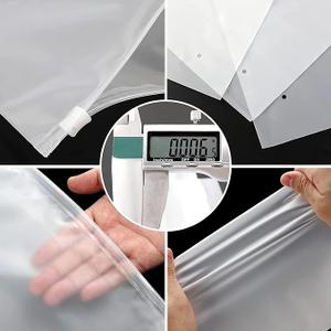 ENPOINT Plastic Bags for Clothes, 100pcs 14x20 Picture Frame 3 Mil Thick Poly Mailing Bags, Large Ziplock Storage With Zipper, Clear for Small Business, Pillow Case