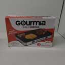 Gourmia 3-in-1 Indoor Grill/Griddle Electric Combo - 250-400F Adjustable Dual Cooking Zones with Removable Nonstick Reversible Ceramic Plates - Non Toxic Dishwasher Safe Countertop Kitchen Appliances