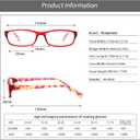 Kerecsen Reading Glasses 5 Pairs Fashion Ladies Readers Spring Hinge with Pattern Print Eyeglasses for Women (Multicolor -8, 3.0)