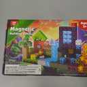 Magnetic Blocks - 150 PCS Dinosaur Volcano Forest Castle Set with Light Up Blocks - Kids Classroom Sensory Toy for Toddlers STEM, Construction Stacking Toy Kids 3+ Boys Girls Christmas Birthday Gifts