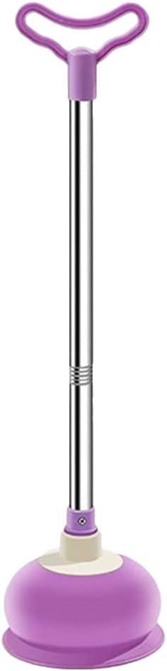 DOITOOL Toilet Plunger Toilet Bowl Cup Rubber Toilet Plunger with Long Handle Bathroom Toilet Bowl Plunger Cleaning Accessory - 5.9 x 5.9 x 22.8 inchPurple
