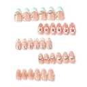 Almond Press on Nails for Women, Fake Nails Artificial Stick on Nails with Summer Style Blue Pink Flowers Gold Stars Silver Shell Accessories, Elegant Glue on Nails with Pearl Details