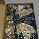 Willbond Velvet Christmas Tree Topper Bow 11.8 x 44.5 Inches Large Christmas Bow with Gold Glitter Streamer and Light String for Xmas Tree Christmas Home Decoration (Green)