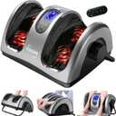 TISSCARE Shiatsu Foot Massager with Heat: FSA HSA Eligible Foot Massager for Neuropathy, Plantar Fasciitis and Pain Relief-Massage Feet/Leg/Calf/Ankle at Home/Office, Gifts for Women and Men (Sliver Gray)