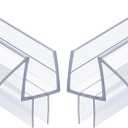 AmazerBath Frameless Shower Door Bottom Seal 39 inch (Set of 2) - Clear, Suitable for 3/8 Inch Glass, Modern Style