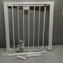 Safety 1st Easy Install Walk Thru Baby Gate for Doorway With Door, Dog Gates, Fits 29"-38", Easy Install 28" Tall, White