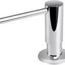 Samodra Sink Soap Dispenser, Metal Pump Head Liquid Lotion Countertop Kitchen Bathroom Soap Dispenser with 12 OZ PET Bottle (Chrome)