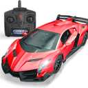 QUN FENG Remote Control RC CAR Racing Cars Compatible with Lamborghini Veneno Officially Licensed 1:24 Toy RC Cars Model Vehicle for Boys 6,7,8 Years Old,red