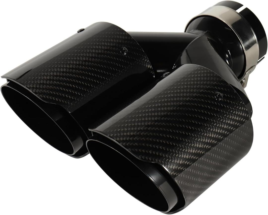 Carbon Fiber Dual Exhaust Tip 2.5 Inch Inlet 4 Inch Outlet Dual Carbon Fiber Exhaust Tip