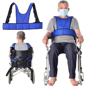 Wheelchair Harness for Adults,Wheelchair Seat Belt,Safety Belt for Elderly,Adjustable Straps Prevent Sliding,Torso Support Vest Restraint-Wheelchair Seatbelt Body Harness for Patient