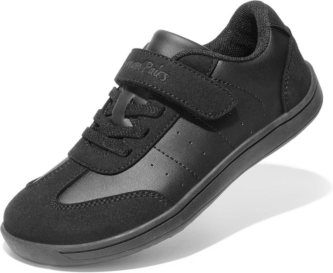 DREAM PAIRS Boys Girls Shoes Kids Barefoot Casual Walking Lightweight Running Athletic Sneakers Little Kid Big Kid (Black)