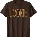 Cookie Shirt Adult Kids Men Women Chocolate Cookie Costume T-Shirt, Size 2XL