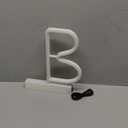 Letter Neon Lights, LED Neon Night Light Neon Lights Wall Decorative Night Light for Kids Bedroom Battery USB Operated Warm White (B)