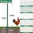 AMAGABELI GARDEN & HOME Metal Fence Posts 4 Feet 10 Pack Heavy Duty No Dig Garden U Post Stakes for Wire Fence Temporary Fencing Safety Fence Plastic Mesh Fence Garden Fencing T Post for Yard Green
