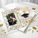 Yousoontic Acrylic Graduation Picture Frame 4x6 or 5x7 Glitter Class of 2026 Photo Frame Signature with Stands Congrats Graduation Tabletop Display Decor Congratulations Grad Gifts for Graduates Party