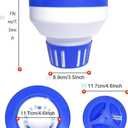 Pool Chlorine Floater, 7.5" Large Floating Chlorine Dispenser, Optimal Pool with Adjustable Release for Indoor & Outdoor Swimming Pool Hot Tub