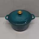 Mueller DuraCast 6 Quart Enameled Cast Iron Dutch Oven Pot with Lid, Heavy-Duty, Oven Safe up to 500° F & Across All Cooktops, Wedding Registry Ideas & Gifts, Emerald