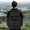 MATEIN Lunch Backpack for Men Work, 15.6 Inch Tactical Backpack with Lunch Compartment, Large Laptop Backpacks with Insulated Cooler Bag for Travel Beach Camping Picnic Hiking, Black