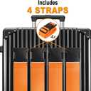 Luggage Straps for Suitcases TSA Approved Travel Belt 4 Pack by Chelmon(Orange)