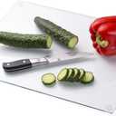 Phore Tempered Glass Cutting Board for Kitchen, Dishwasher Safe, Clear Cutting Board for Countertop, Scratch Resistant, Heat Resistant, Shatter Resistant(16"x12", Clear)