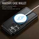 for Samsung Galaxy S26 Ultra Wallet Case Compatible with Magsafe, PU Leather Flip RFID Blocking Card Holder Shockproof Magnetic Women Men Wallet Phone Case Cover for Galaxy S26 Ultra, Black