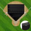 Baseball Ring Holder with Baseball Case Display for Balls , Wooden Medal Display Case Wall Mount Baseball Case Display for Balls, Medals, Rings, Trophies Baseball Lover's Gift (Black)