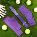Tradder 1 Pair of Youth Softball Baseball Socks Baseball Belt and Arm Sleeve Combo for Men Boy Girl Football Sports Gift Set(Purple) (Purple)