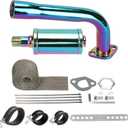 FVRITO Thickened Colorful Exhaust Header Pipe Muffler with Heat Shield Tape Kit for Non Hemi 6.5HP Predator 212cc 196cc GX160 GX200 Coleman CT200u BT200X KT196 Baja MB200 Clone Go Kart Mini Bike Parts