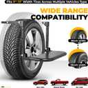 Auto Dynasty Folding Tire Step for Pickup Truck, SUV and RV, Adjustable Portable Mounted Wheel Step Fit Most Tire from 9" to 13", Rated up to 330 Lbs, Non-Slip Texture Surface