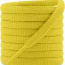 DELELE 2Pair Oval Shoes laces 42 Colors Half Round 1/4" Athletic ShoeLaces for Sport/Running Shoes Shoe Strings (35 inch (90CM), 07 Golden)