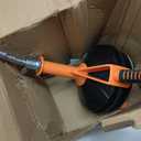 Drain Auger, Clog Remover with Drill Adapter, 25 Feet Flexible Plumbing Snake Use Manually or Powered for Kitchen, Bathroom and Shower Sink, Comes with Gloves (orange)