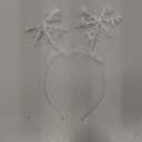 Doneace Snowflake Head Boppers Christmas Headband For Girls Women Glitter Hair Band Winter White Feather Hair Hoop Holiday Party Tiara Headpiece For Xmas Decoration Party Supplies Gift