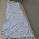 ZESICA Women's Summer One Shoulder Floral Bodycon Midi Dress 2026 Ruched Elegant Wedding Cocktail Party Long Dresses, Dustyblue, Medium