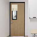 RYB HOME Door Panel Curtain, 8x36 inch, Beige, Blackout, Classroom Door, 1 Panel