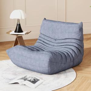 Bean Bag Chairs for Adults, Bean Bag Sofa - Adult Size with Soft Waterproof Fabric for Living Room, Apartments, Reading Corner, Gaming, and Movie Venue (Gray) (Single, Grey)