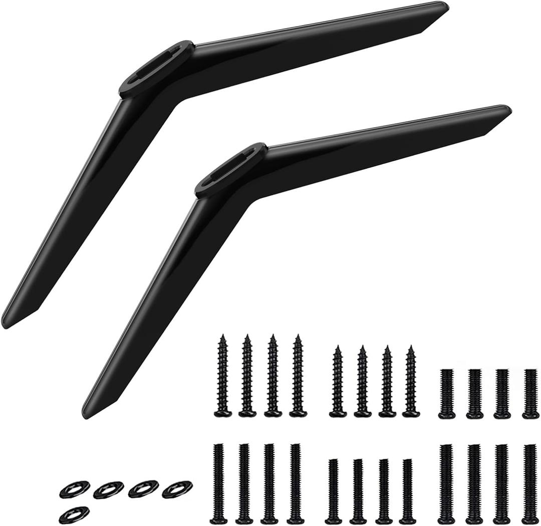 Rimous TV Stand Legs for TCL Roku TV Legs Replacement Compatible with 28in 32in 40in 43in 49in 50in 55in 65in TCL Roku TV Stand Legs Base Feet with Screws Easy Install
