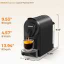 CHULUX Upgrade Baf-Pro Espresso Machine for Nes Original Pods, 20Bar Rapid Extraction Home Espresso Coffee Maker for Espresso & Lungo, Black