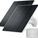 Solar Panel Charger for Arlo Essential 2K Outdoor(2nd Gen)/Essential XL Camera(2nd Gen)/Essential Spotlight Camera, USB C and Micro USB Plug, 9.8ft Cable, Weatherproof (Pack of 2)