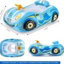 Baby Pool Float with 3D Car Design,Thick PVC Baby Swim Floatie, Infant Swimming Floats Pool Toys for Toddlers Kids Age 12-18 Months, 12-24 Months, 2-3, 3+ Years Old Girl Boy (Blue)