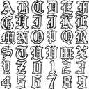 DREMISI Gothic Iron On Letters for Clothing A-Z 26 Varsity Letter Patches Old English Letters 0-9 Iron on Numbers for Clothing Number Badge Goth Iron On Patches Fabric Patches for Jeans Bags, Silver