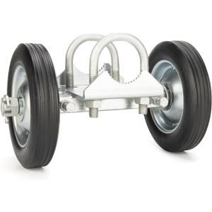 6in Rolling Gate Wheel Carrier for Chain Link Fence, Heavy Duty Gate Helper Wheel Gate Caster Kits for Driveway Tube,Gate Support Wheel Rut Runner-2 Rubber Wheels for Rolling/Sliding Gates