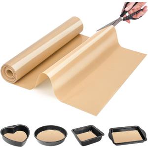 Silicone Baking Mat Roll- Heat Resistant Baking Macaron Bread Mat, Non-stick Silicone Pastry Mat, Non Slip Kitchen Countertop Protector Mat, Pan Liner, Silicone Mat Roll (12"L x 48"W, Beige)