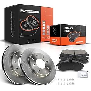 A-Premium 10.12 In (257mm) Front Vented Brake Rotors and Ceramic Pads Kit | Compatible with Hyundai Models - Elantra 2002 2003 2004 2005, Built Before 02/26/2005, 6-Pack